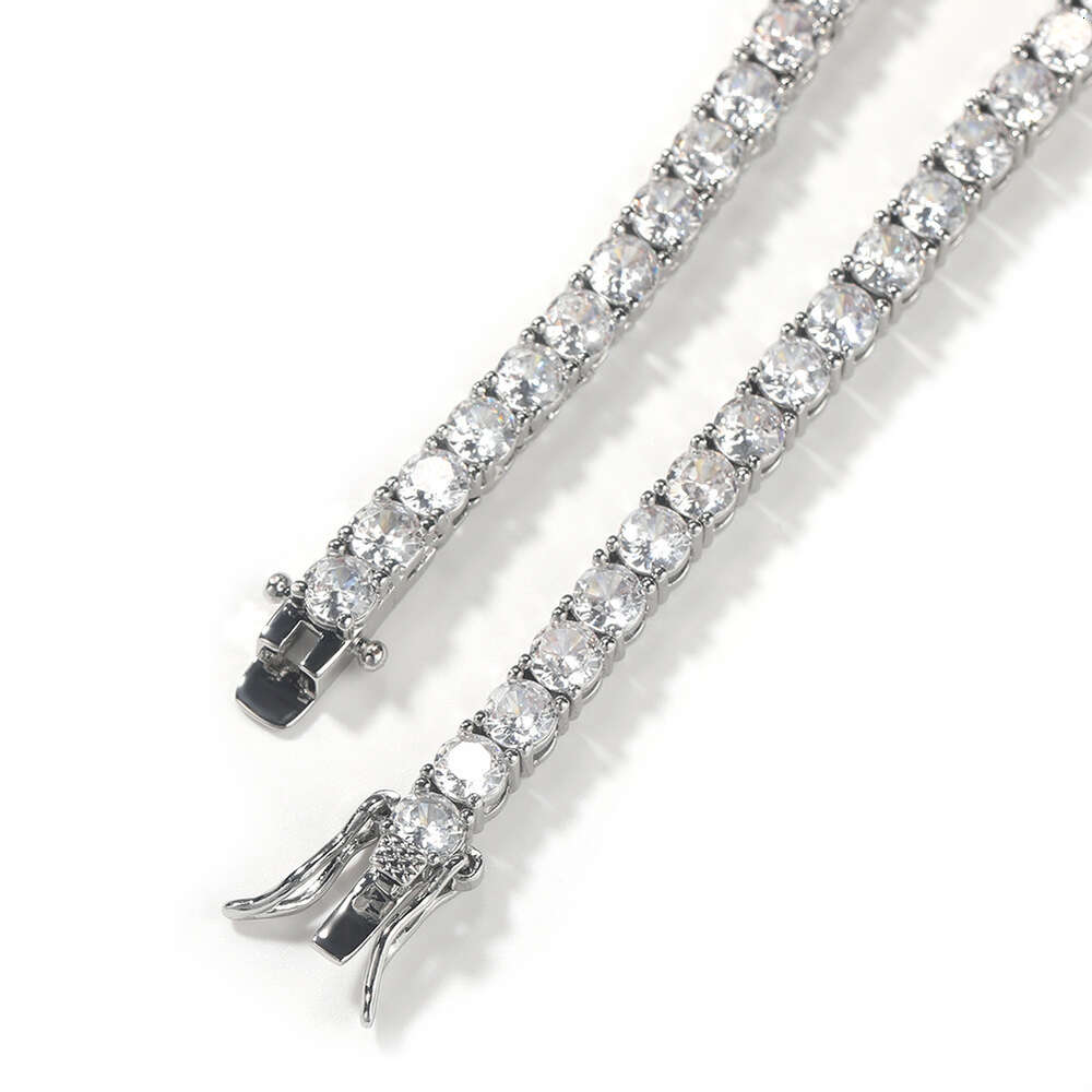 New Popular 4MM Bling Cross Tennis Chain Necklace Choker For Men And Women Hip Hop Copper Micro Set With Cubic Zirconia Iced Out Crystal Full Iced Out