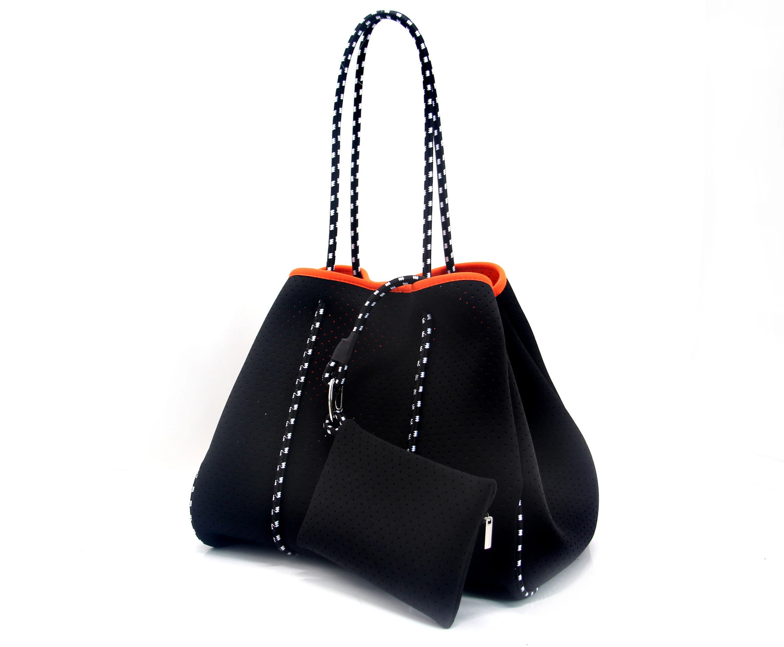 Arrival Selling Neoprene Tote Bag Wholesale Women Large Shopping Handbags Perforated Beach For 240307