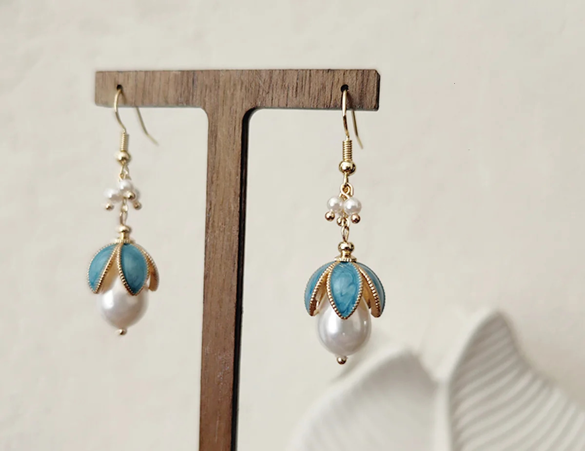 Flower Natural Stone Agate Jade Crystal Bead Clothing Hanging Accessory Jewelry Necklace Earrings Hair Stick 240311