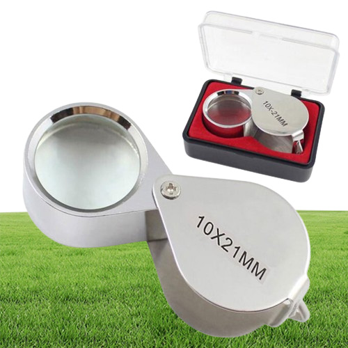 10X 21mm Mini Jeweler Loupe Magnifier lens Magnifying glass Microscope for Jeweler Diamonds Handhold Portable Fresnel lens