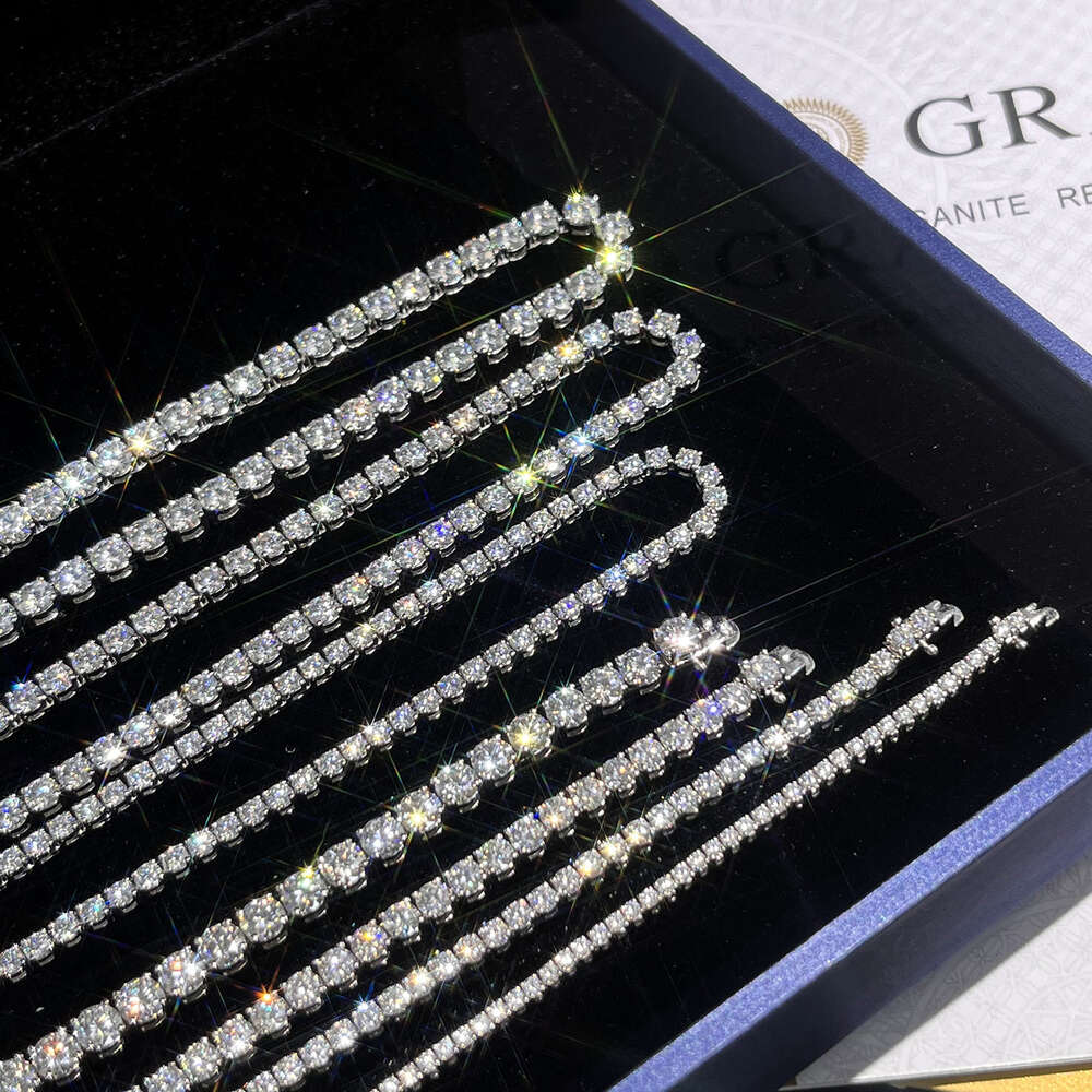 Gra Certificate Factory Price Iced Out Moissanite Diamond Tennis Chains 10k Gold Necklace for Men Gift