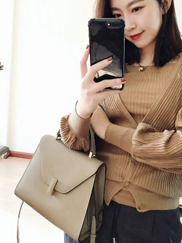 Fashion Women Cow Split Leather Handbag Party Pack Satchels Slung Crossbody Messenger Bag Office Ladies Hasp Shoulder Bags 240223