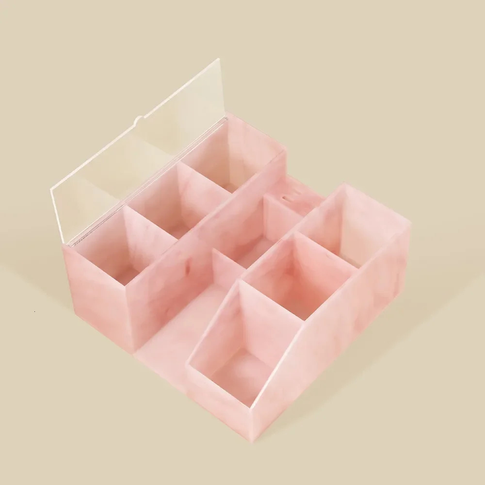 Acrylic Large Capacity Multifunctional Eyelash Storage Box Lashes Glue Tweezer Holder Makeup Organizer 240313