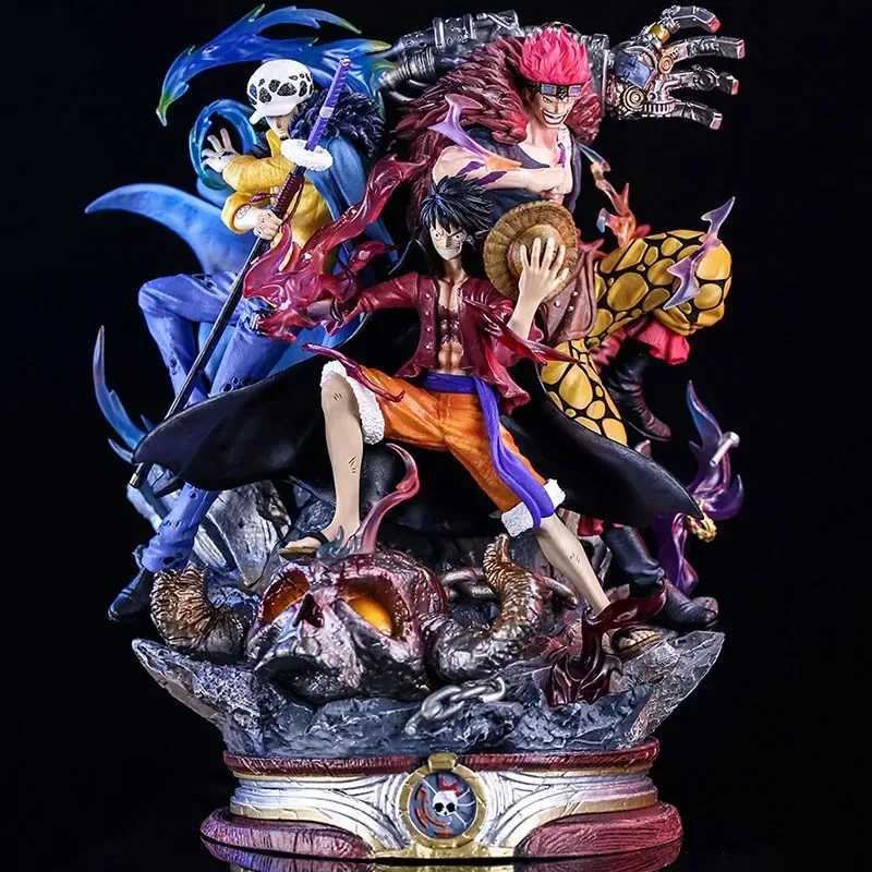 Toy 23cm Anime Luffy Trafalgar 3 Captain One Piece Action Figures Figurine Collection Ornament PVC Model Toys Gift