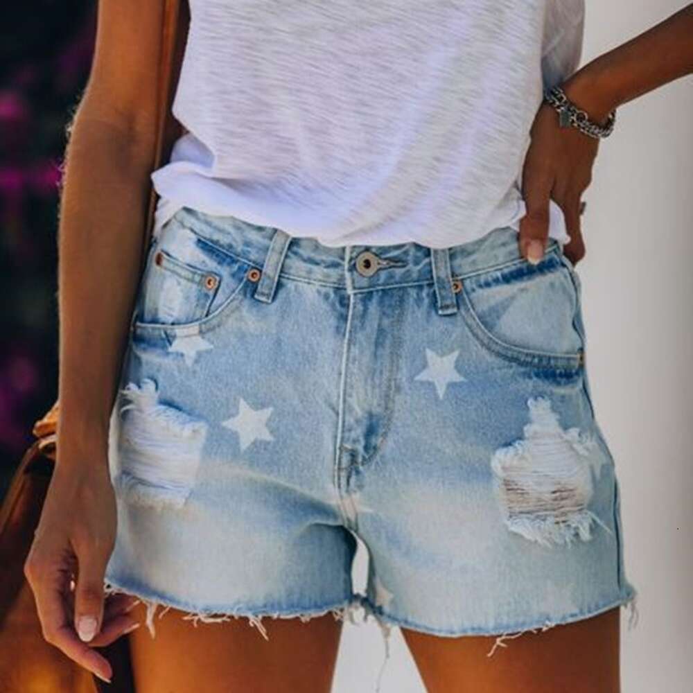 Hot Selling Summer Printed in 2021, Denim Shorts for Women