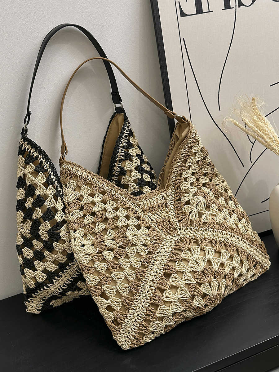 Beach Bags High Appearance and Large Capacity Woven Bag Summer Fashion Grass Simple One Shoulder Cross Body Beach