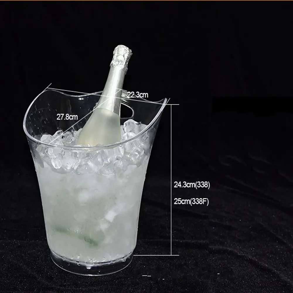 Led Rechargeable ice bucket color changing 5L LED light up bottle cooler Champagne wine box beer container for table bar nightclub