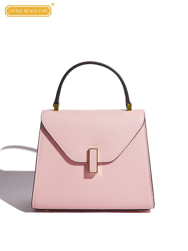 Fashion Women Cow Split Leather Handbag Party Pack Satchels Slung Crossbody Messenger Bag Office Ladies Hasp Shoulder Bags 240223