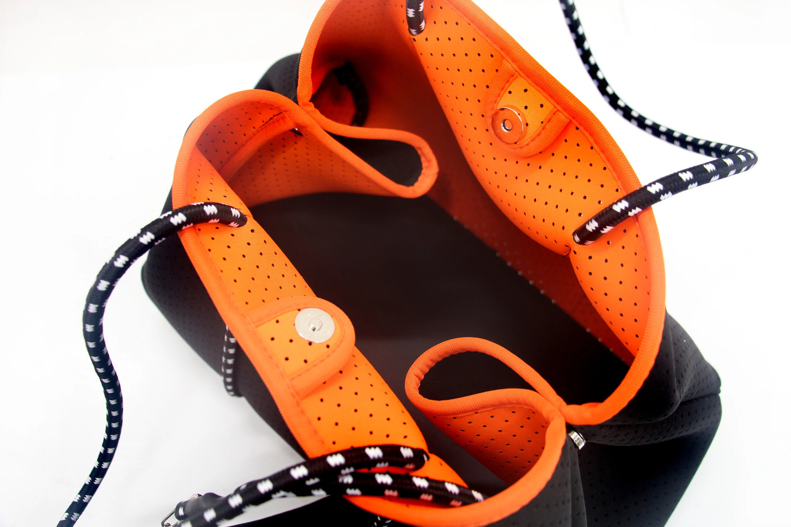 Arrival Selling Neoprene Tote Bag Wholesale Women Large Shopping Handbags Perforated Beach For 240307