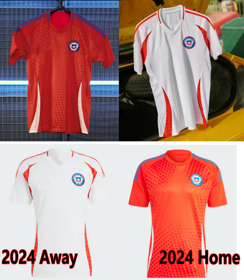 2024 Chile Soccer Jerseys chilean 24 25 home away CH.ARANGUIZ Alexis BRERETON DIZA Vidal Vargas football shirt Medel maillots Pinares camiseta de futbol men kids S-4XL