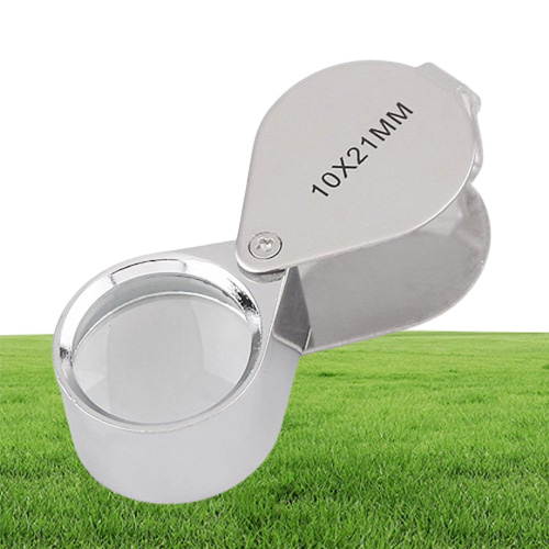 10X 21mm Mini Jeweler Loupe Magnifier lens Magnifying glass Microscope for Jeweler Diamonds Handhold Portable Fresnel lens