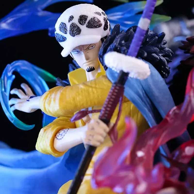 Toy 23cm Anime Luffy Trafalgar 3 Captain One Piece Action Figures Figurine Collection Ornament PVC Model Toys Gift