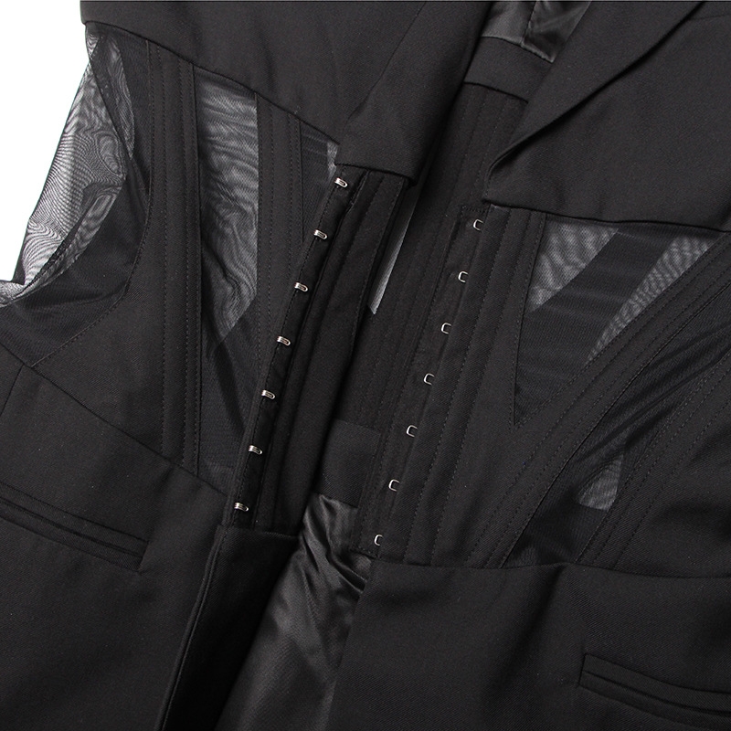 3019 XL 2024 Spring Milan Runway Coat Jackets Long Sleeve Crew Neck High Quality Button Fashion Womens Clothes Fan