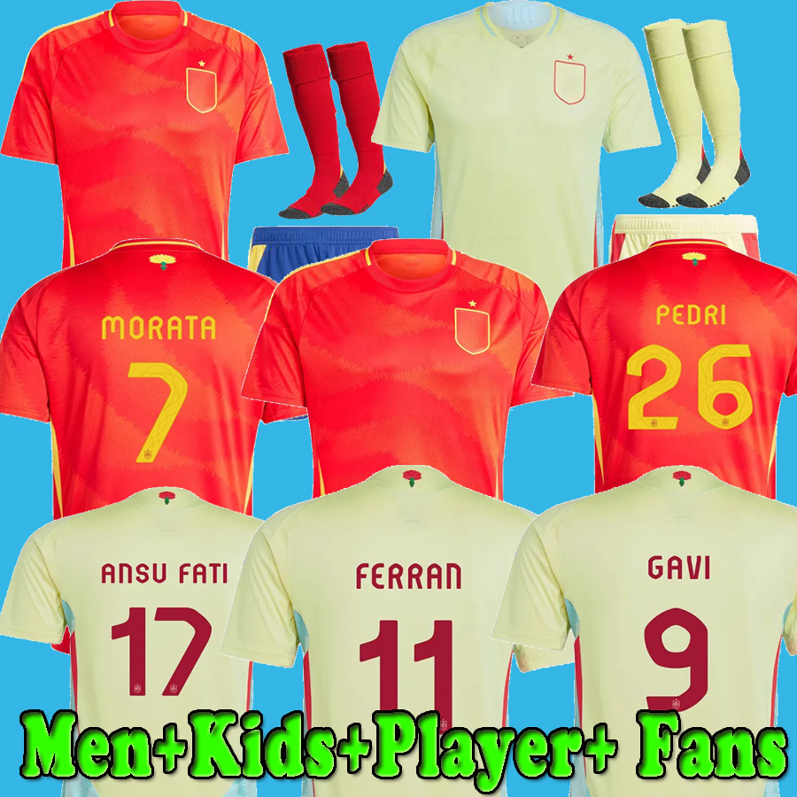 24 25 Spainish Soccer jerseys player fans Asensio MORATA GAVI FOOTBALL Shirts 2024 2025 Espana camiseta de futbol FERRAN Gaya men kids SERGIO SpaINS Ansu Fati 3XL kits