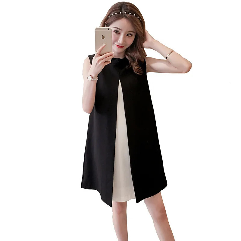 Pregnant Dresses Pregnancy Plus Size Dress Elegant Summer Round Neck Maternity Bow Vestiti Donna Vestido 240301