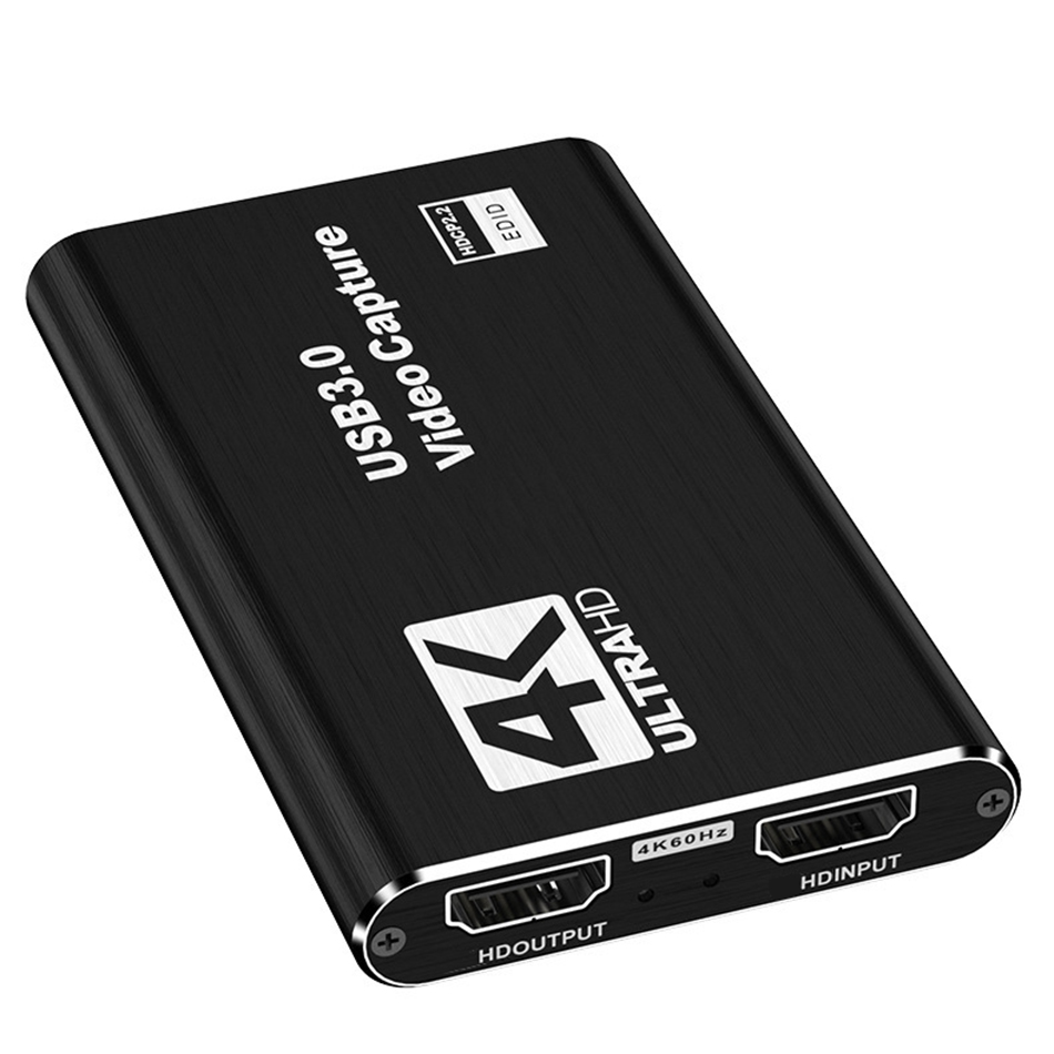 4K USB 3.0 Video Capture Card HDTV 1080P 30fps HD Video Recorder Grabber For OBS Capturing Game Card Live