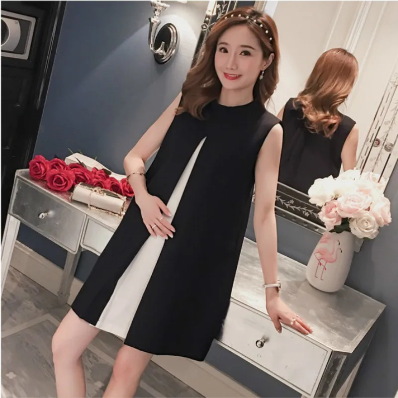 Pregnant Dresses Pregnancy Plus Size Dress Elegant Summer Round Neck Maternity Bow Vestiti Donna Vestido 240301