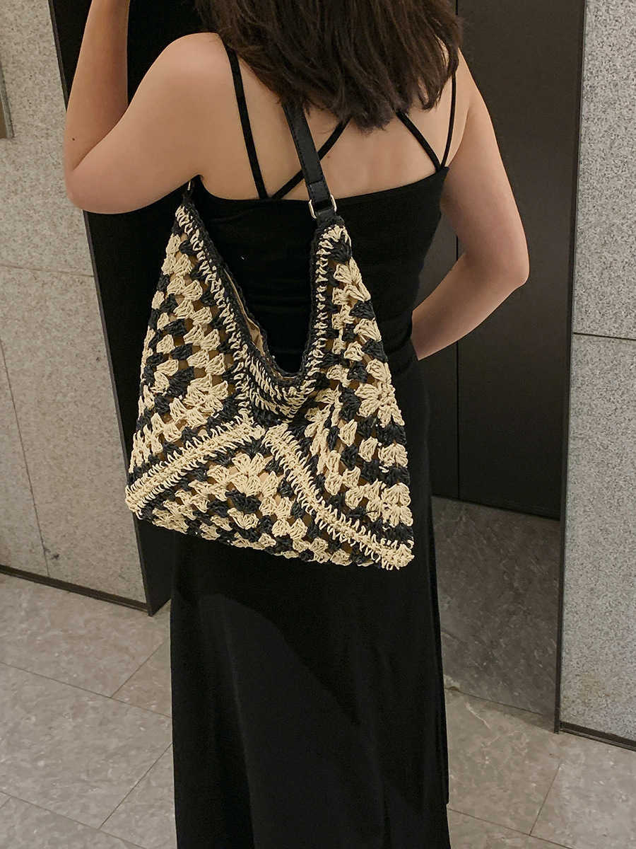 Beach Bags High Appearance and Large Capacity Woven Bag Summer Fashion Grass Simple One Shoulder Cross Body Beach