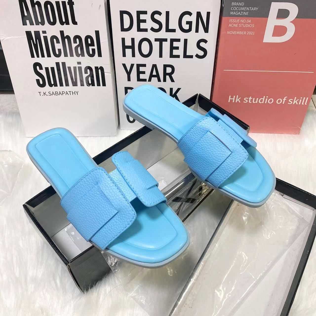 Sandals 2023 New Internet Celebrity Flat Sandals for Women Sandals Slippers Ladies Slides J240315