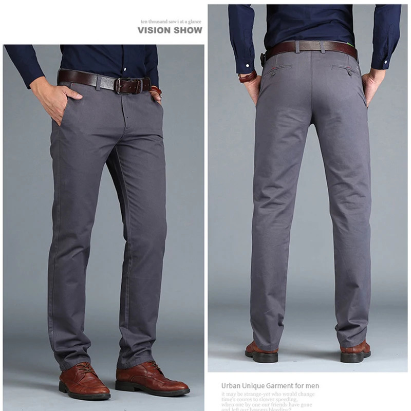 men pants Straight Loose Casual Trousers Large Size Cotton Mens Business Suit Pants clothing joggers cargo pants men 240305