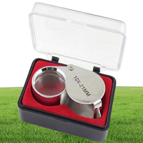 10X 21mm Mini Jeweler Loupe Magnifier lens Magnifying glass Microscope for Jeweler Diamonds Handhold Portable Fresnel lens