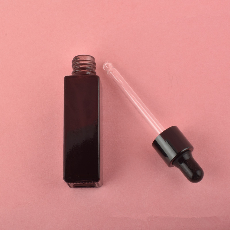 10ml Empty Glass Eye Dropper Bottles Travel Clear Black Amber Bottle for Essential Oils Liquids Lab Chemicals