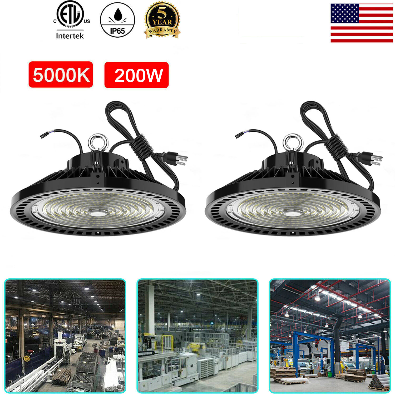 1-10V Dimmable LED High Bay Light 150W 200W 240W UFO 5000K 36000Lm IP65 LED Flood Light Aluminium Mining Highbay Lamp