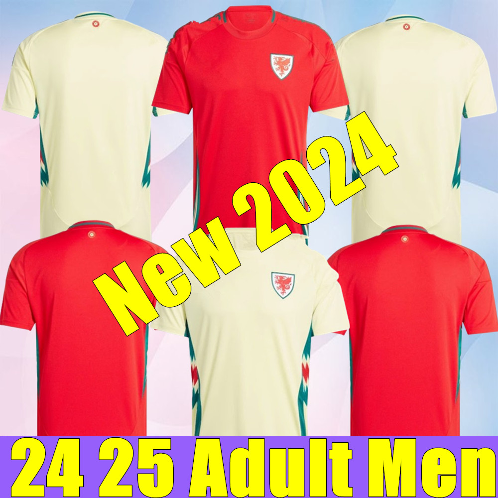 2024 Wales soccer jerseys JAMES BALE 24 25 Welsh football shirts JOHNSON N.WILLIAMS RODON T.ROBERTS CABANGO LEVITT MOORE THOMAS Men kids kit jersey