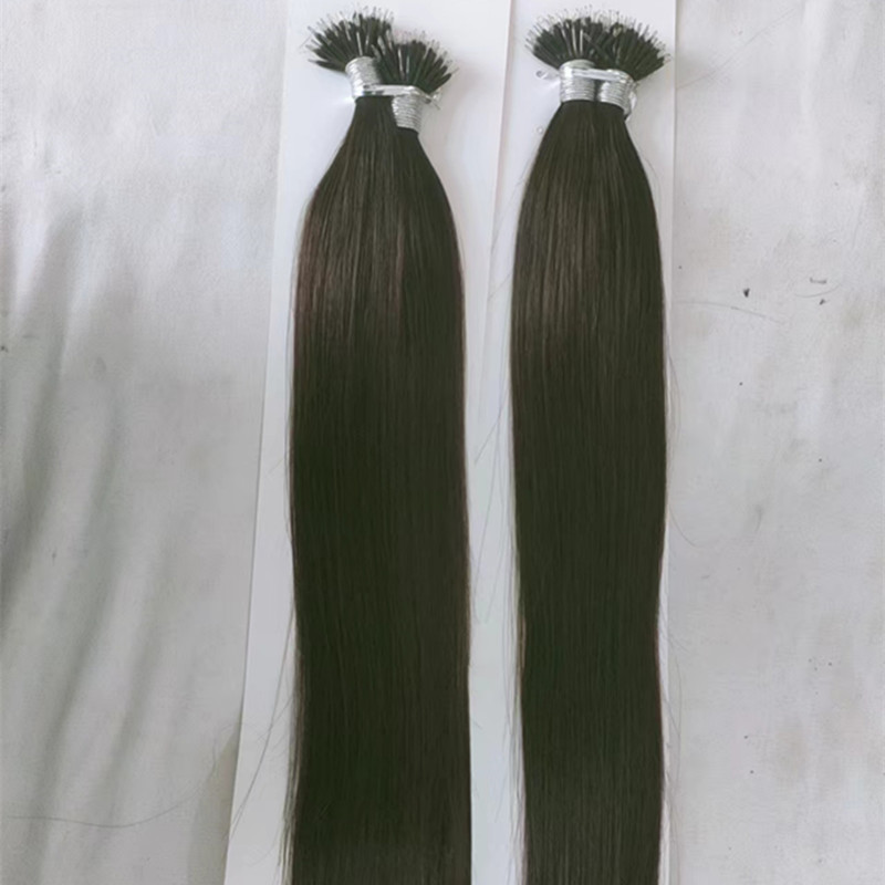 New Year New arrival Thick Remy Micro Beads Human Hair Extensions European Natural Black colors Peruvian Virgin Hair Black dark brown Brown Nano Ring 