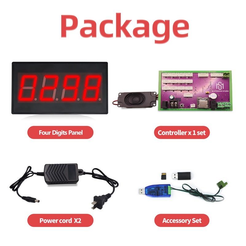 Mysterious Studio Escape Room Prop Real Life Game Digital Tub Enter Correct Digits to Unlock Chamber Room Four Digits Panel Prop