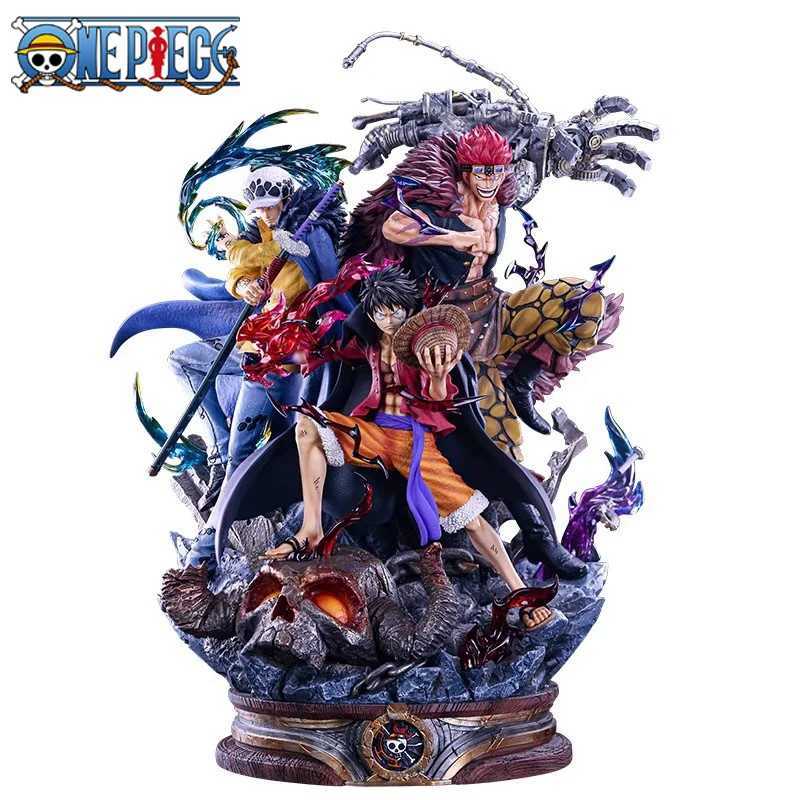 Toy 23cm Anime Luffy Trafalgar 3 Captain One Piece Action Figures Figurine Collection Ornament PVC Model Toys Gift