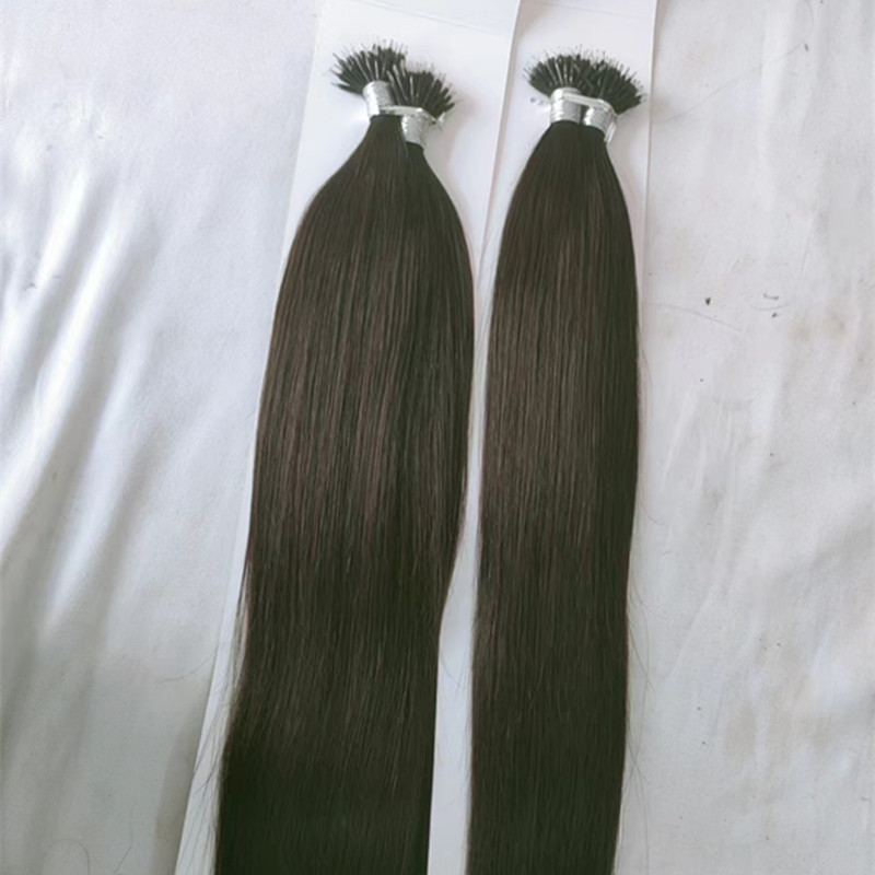 New Year New arrival Thick Remy Micro Beads Human Hair Extensions European Natural Black colors Peruvian Virgin Hair Black dark brown Brown Nano Ring 