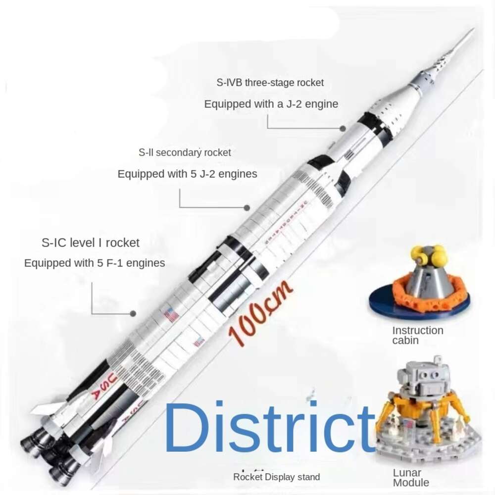 Models 3D Puzzle Carrier Rocket Saturn 5 Structures Small Particle Building Kit Block Toy