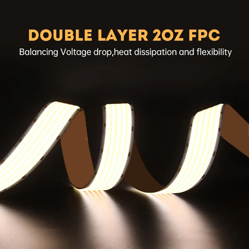 Ultra-wide 30mm cob led strip lights DC24V 1600LEDs/m super bright 4600lm for indoor home office