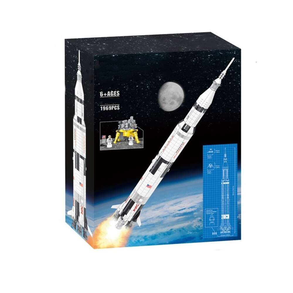 Models 3D Puzzle Carrier Rocket Saturn 5 Structures Small Particle Building Kit Block Toy