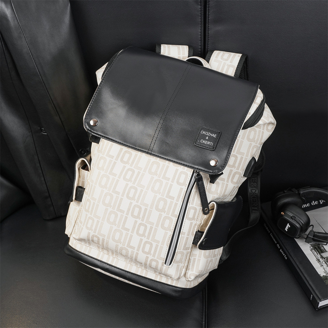 Vintage Crazy Handbag Backpack Men Women Backpack Laptop Leather Daily Bagpack Male Rucksack Trave Hiking Knapsack Large boys girls schoolbags