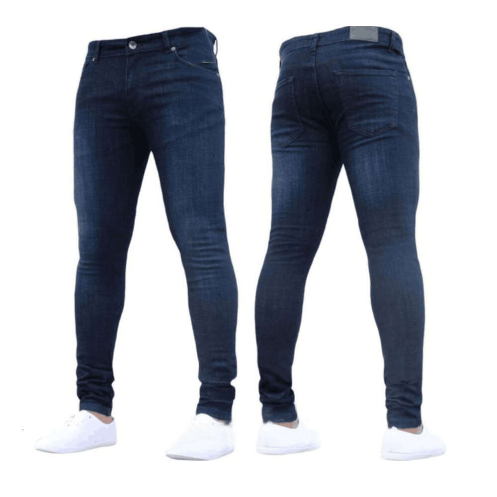 2024 Men's Tight Fitting Solid Color Denim Leggings