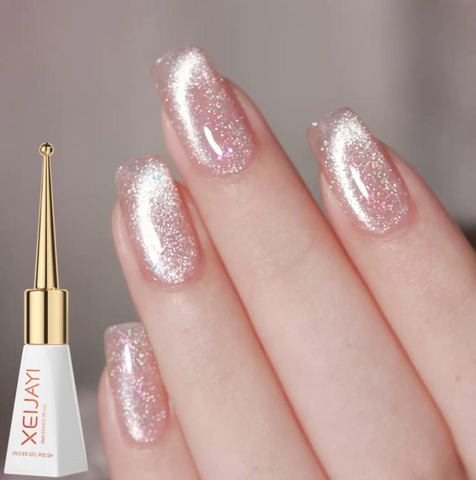Lavender Lustre: Sophisticated UV/LED Gel Nail Polish, Metallic Shine, Durable and Graceful Finish