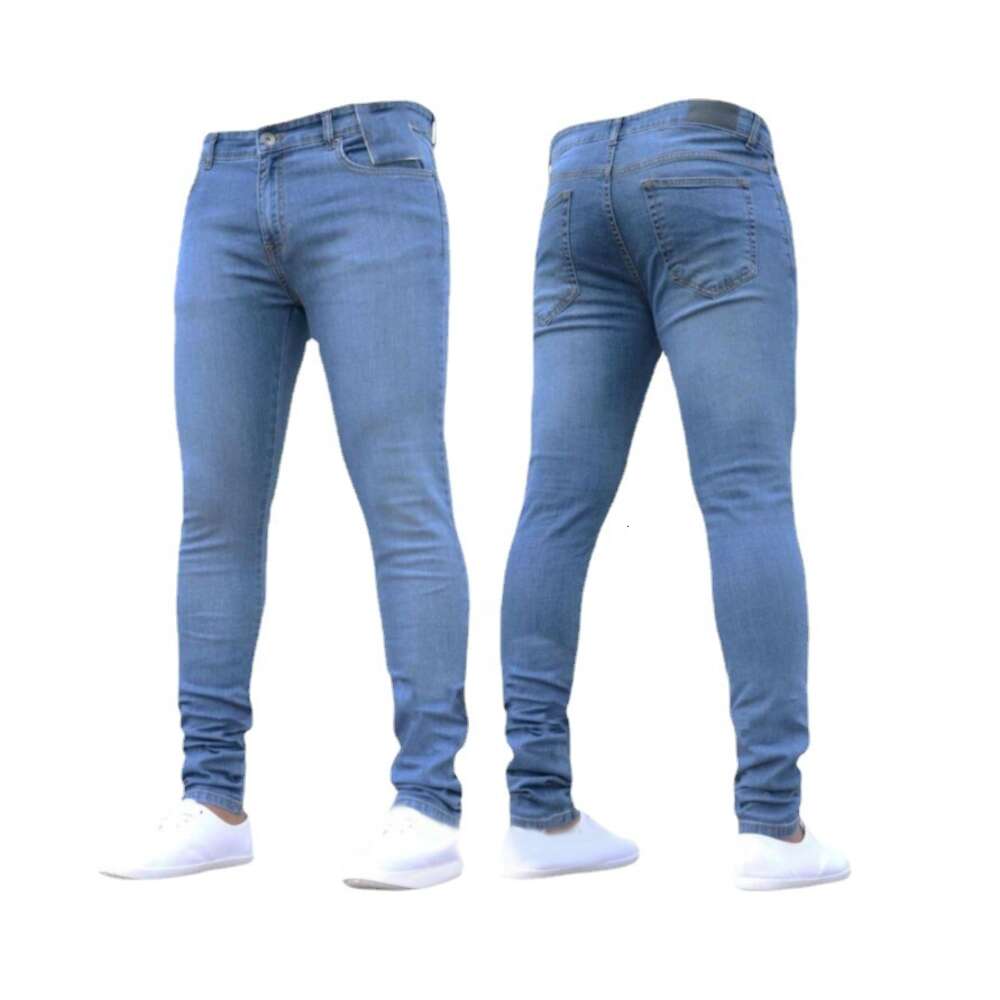 2024 Men's Tight Fitting Solid Color Denim Leggings