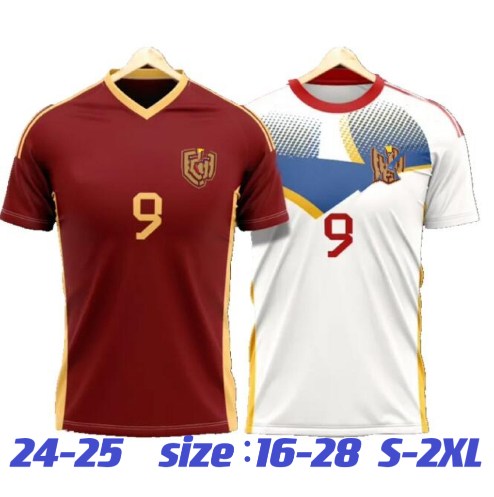 2024 2025 Venezuela Soccer Jerseys Kids Kit 24/25 National Team Football Shirt Men Home Red Away White Camisetas Copa America CORDOVA SOTELDO RINCON BELLO SOSA