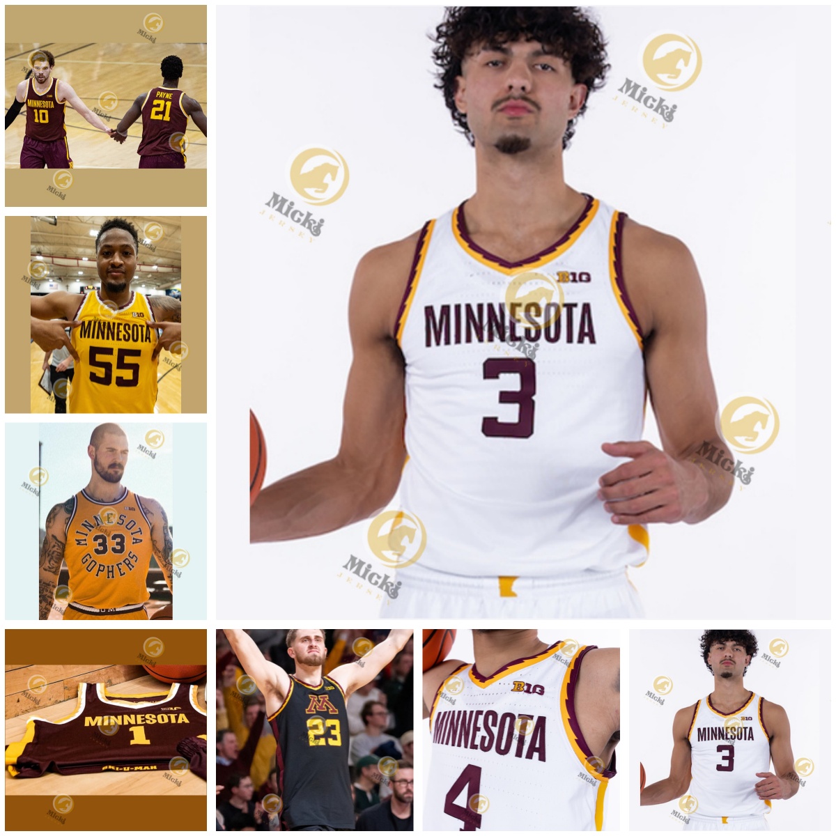Jamison Battle Dawson Garcia Minnesota Basketball Jersey Kadyn Betts Braeden Carrington Ta'Lon Cooper Parker Fox Jaden Henley Minnesota Golden Gophers Jerseys
