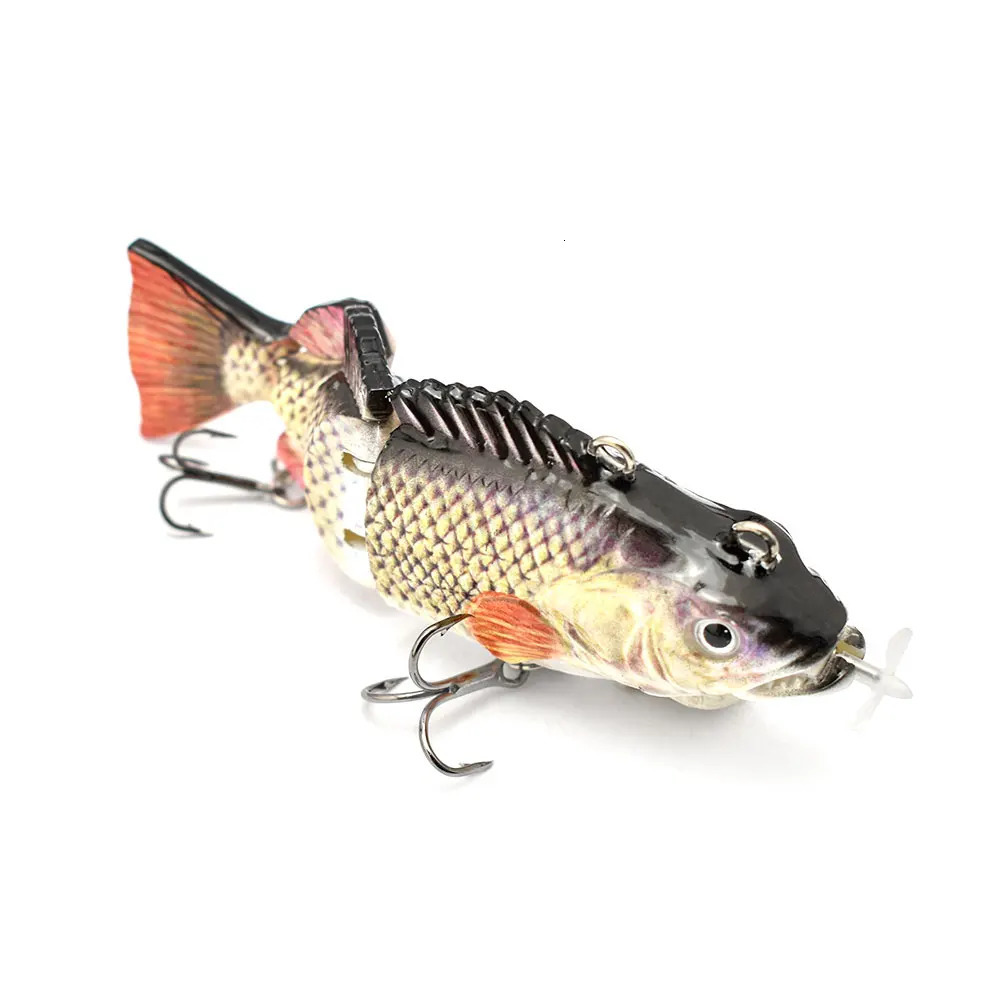 small 10cm Robotic Swimming Lures Fishing Auto Electric Lure Bait Wobblers For Swimbait USB Rechargeable Flashing LED light 240306