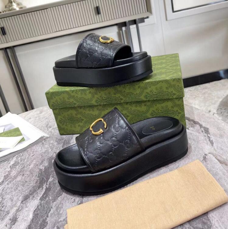 Designer Slippers and Sandals Platform Women's Shoes Rubber Thick Sole Slide Show Fashion Easy to Wear Style Sandals and Slippers 35-42