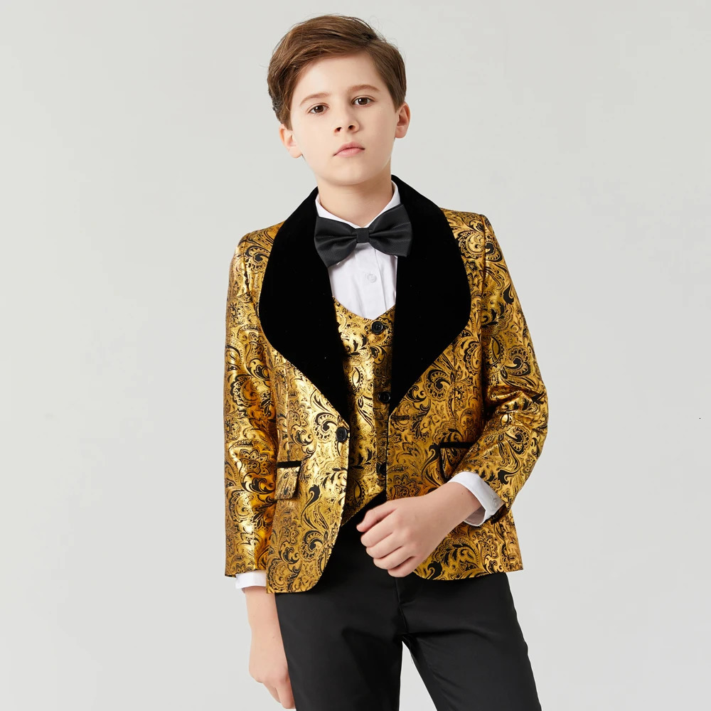 Boys wedding suits shawl lapel boys mens suits 3 piece Boys Formal Wear slim fit Boy Suit Prom Suit JacketPantsTieVest 240304
