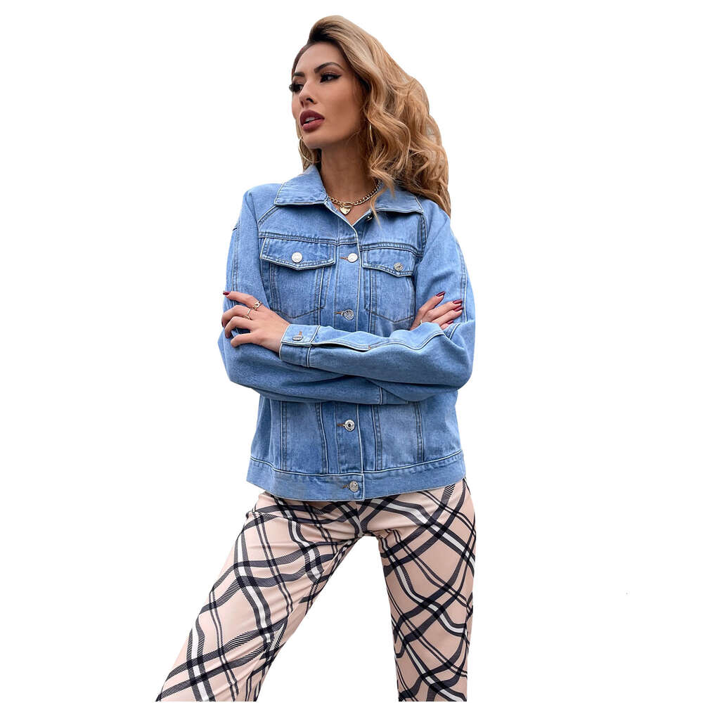 2024 Denim Jacket New Women's Loose, Durable, Slimming and Versatile Mid Length Top
