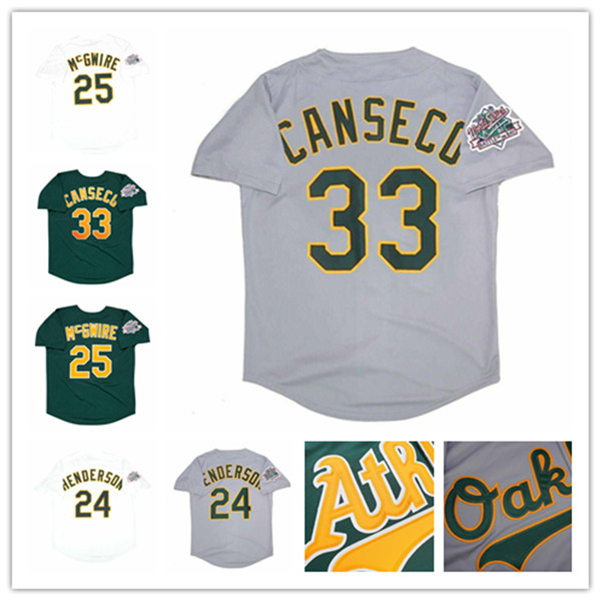 Custom 1989 Vintage Oakland AS Baseball Jersey Jose Canseco Rickey Henderson DAVE Mark 25 McGwire Dennis Eckersley CARNEY LANSFORD DAVE STEWART WEISS JP Sears 4XL