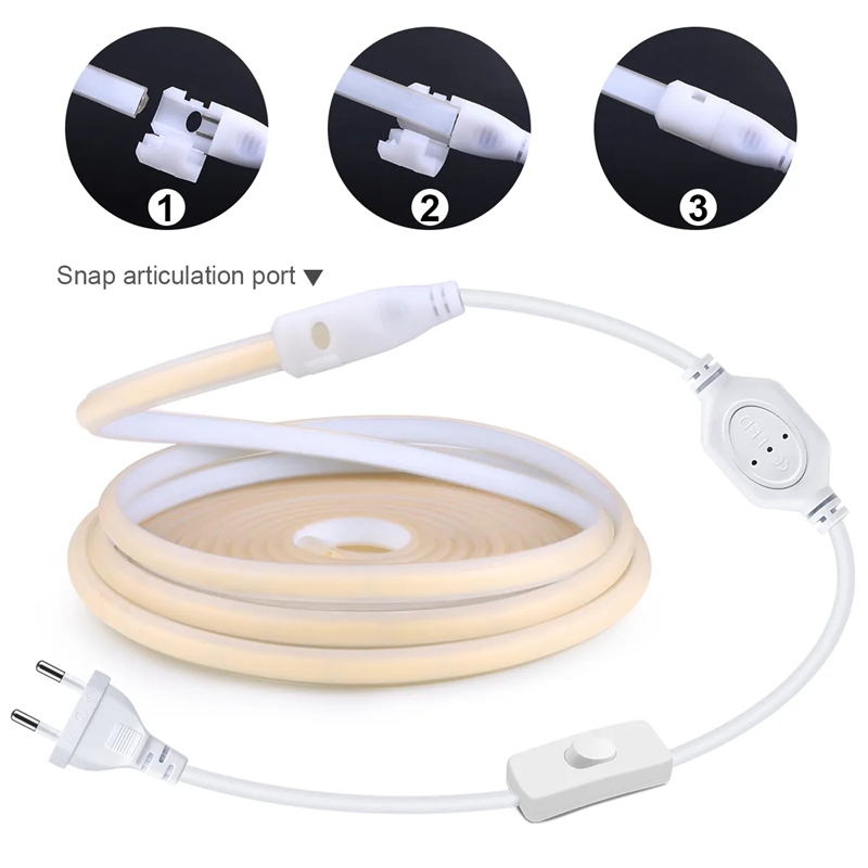 110V 220V COB LED Strip Lights CRI RA90 288LEDs/m Flexible Outdoor Lamp Waterproof LED Tape Kitchen Home Room Decoration