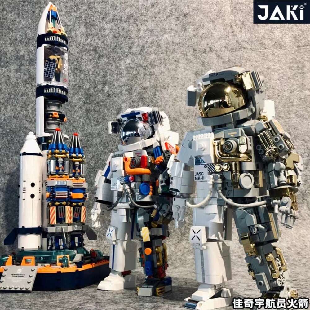 JAKI Jiaqi Breaks The Dawn That Astronauts Structures Are Compatible Blocks Model Building Kits Disassemble China Aerospace Set Gifts