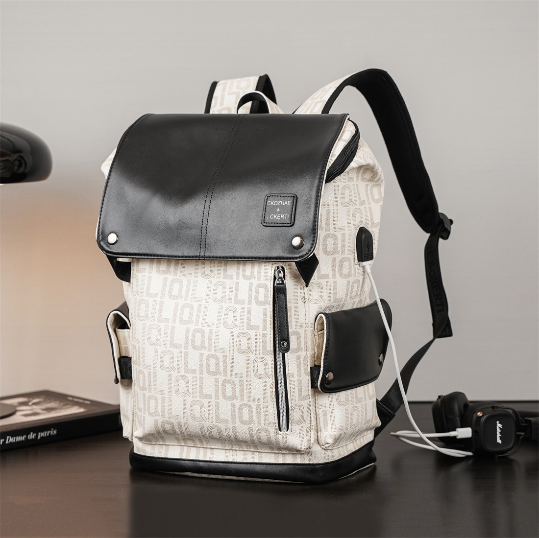 Vintage Crazy Handbag Backpack Men Women Backpack Laptop Leather Daily Bagpack Male Rucksack Trave Hiking Knapsack Large boys girls schoolbags