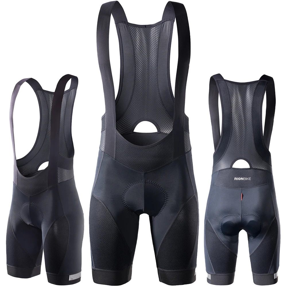 RION Cycling Bibs Shorts Mountain Bike Breathable Mens Padded Bike Tights Triathlon Man Pro Licra Bicycle Shorts MTB Clothes 240311